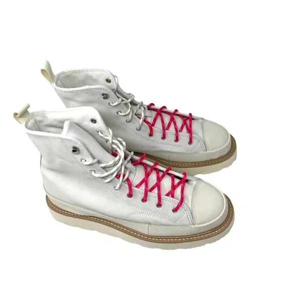 Converse Chuck Taylor Crafted Boot High Top Leather Ivory Women Sneakers 173212C - Picture 5 of 10